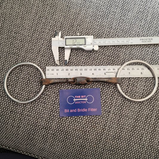 5.75" loose ring sweet iron lozenge snaffle bit B17