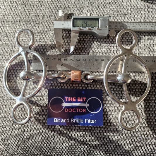 5.5" TBD Custom Square copper roller link swivel gag Bit B1589