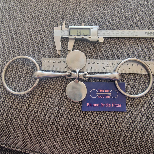 5.5" Abbey custom tongue spinner loose ring snaffle bit B1128