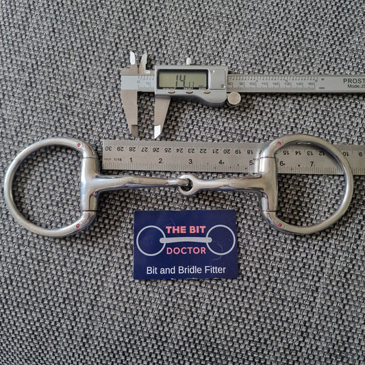 5" anatomical curve jointed eggbutt snaffle bit B1051