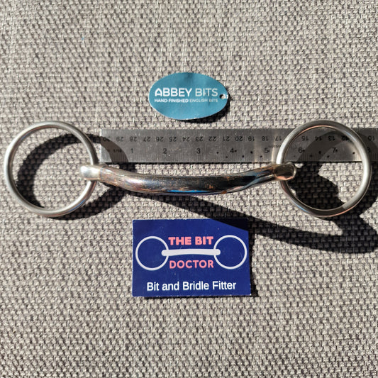 5" new (slightly oxidized) abbey custom informed designs symmetry sweet iron mullen loose ring snaffle bit B1226