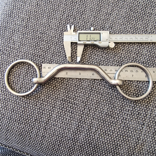 5.5" Abbey? Custom made wide port loose ring snaffle Bit B1519