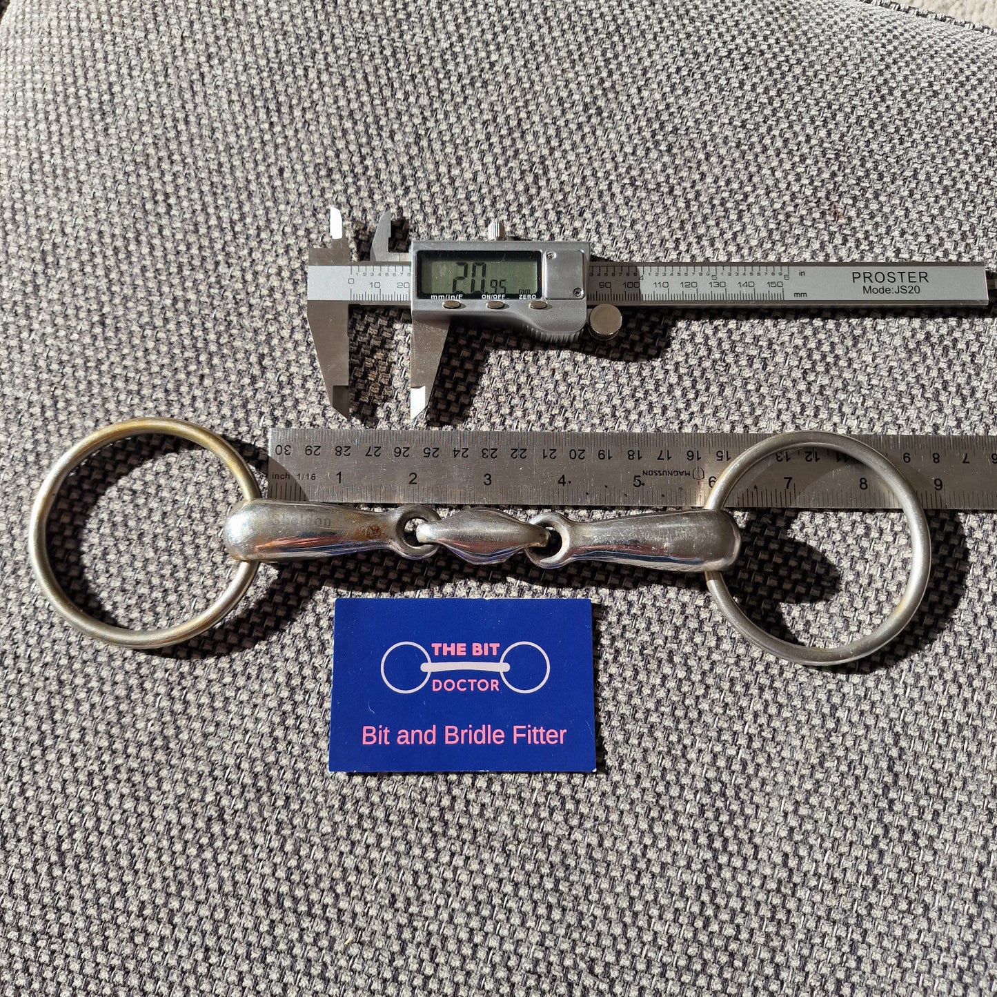 5.75" lozenge loose ring snaffle Bit B1457