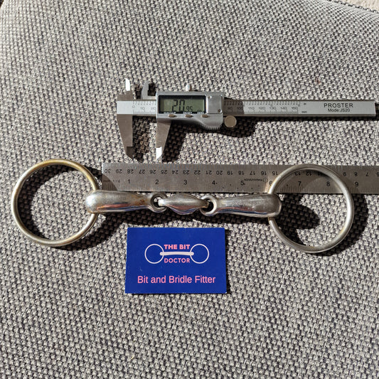 5.75" lozenge loose ring snaffle Bit B1457