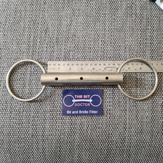 5.75" vintage flute windsucker loose ring snaffle Bit B1743