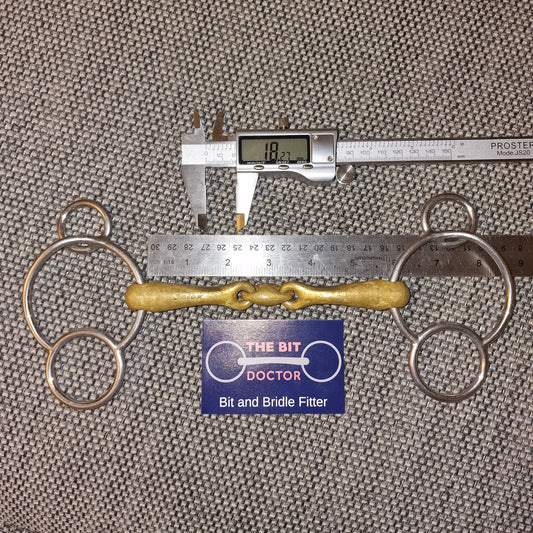 5.75" 18mm neue schule tranz angle lozenge universal gag bit B724