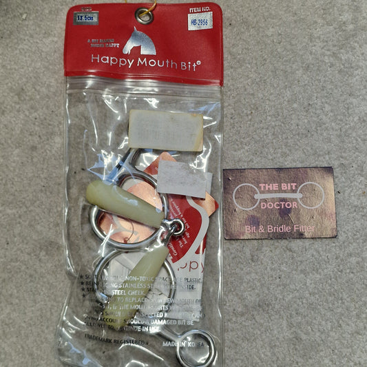 5" happy mouth hanging cheek jointed snaffle Bit New B1648