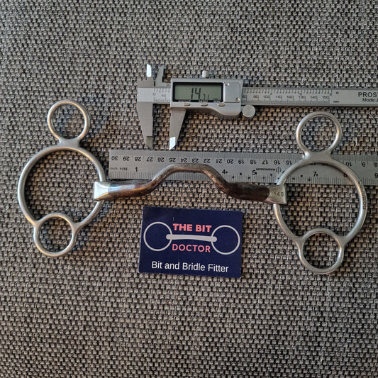 5.5" 140mm bombers happy tongue port 2.5 ring universal gag Bit B1302
