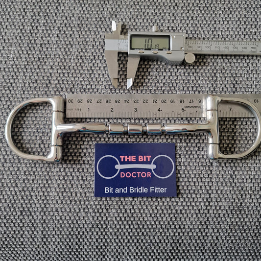 5.5" 5.75" custom myler MB32-3 triple barrel d-ring snaffle Bit B1379