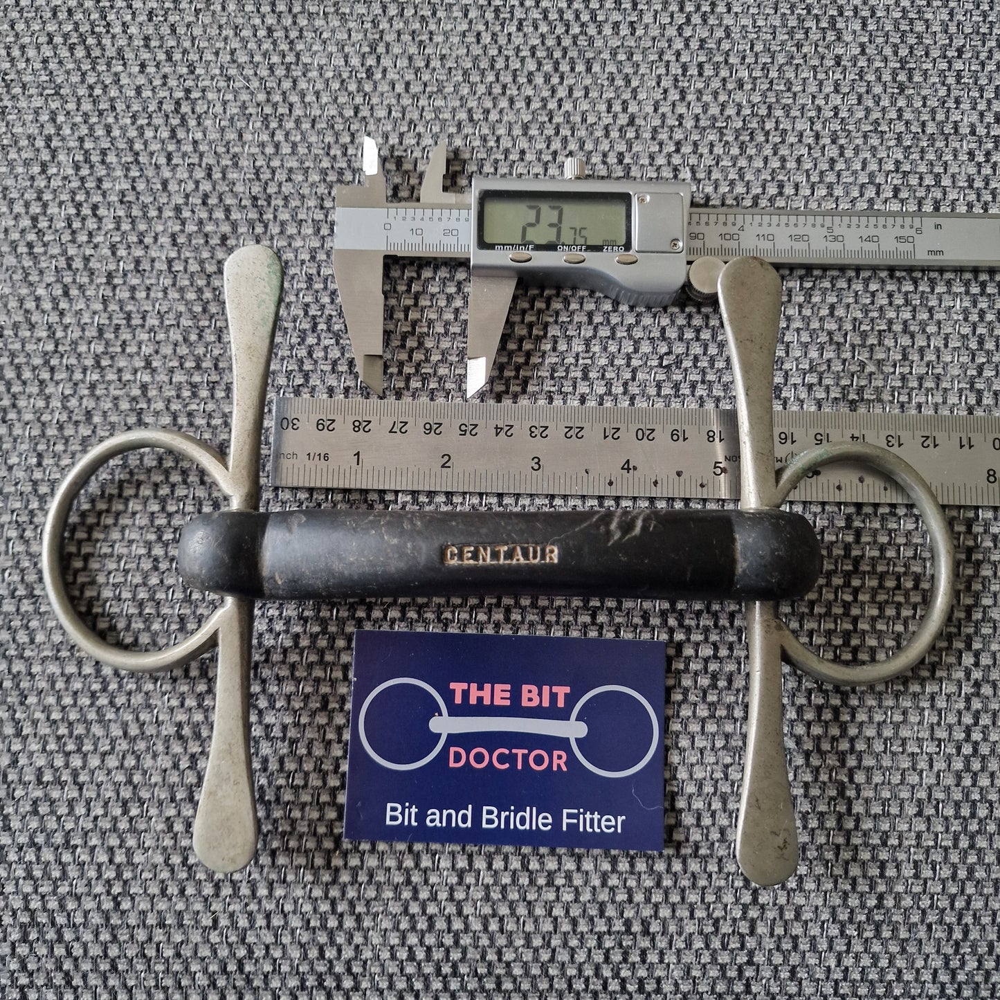 5" vintage nickel vulcanite mullen full cheek snaffle bit B470