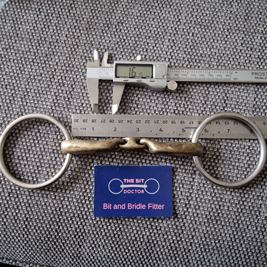 5.25" Sprenger Novocontact lozenge loose ring Snaffle bit B41
