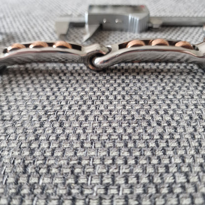 5.5" TBD Custom magennis copper roller 2.5 ring universal gag bit B1252