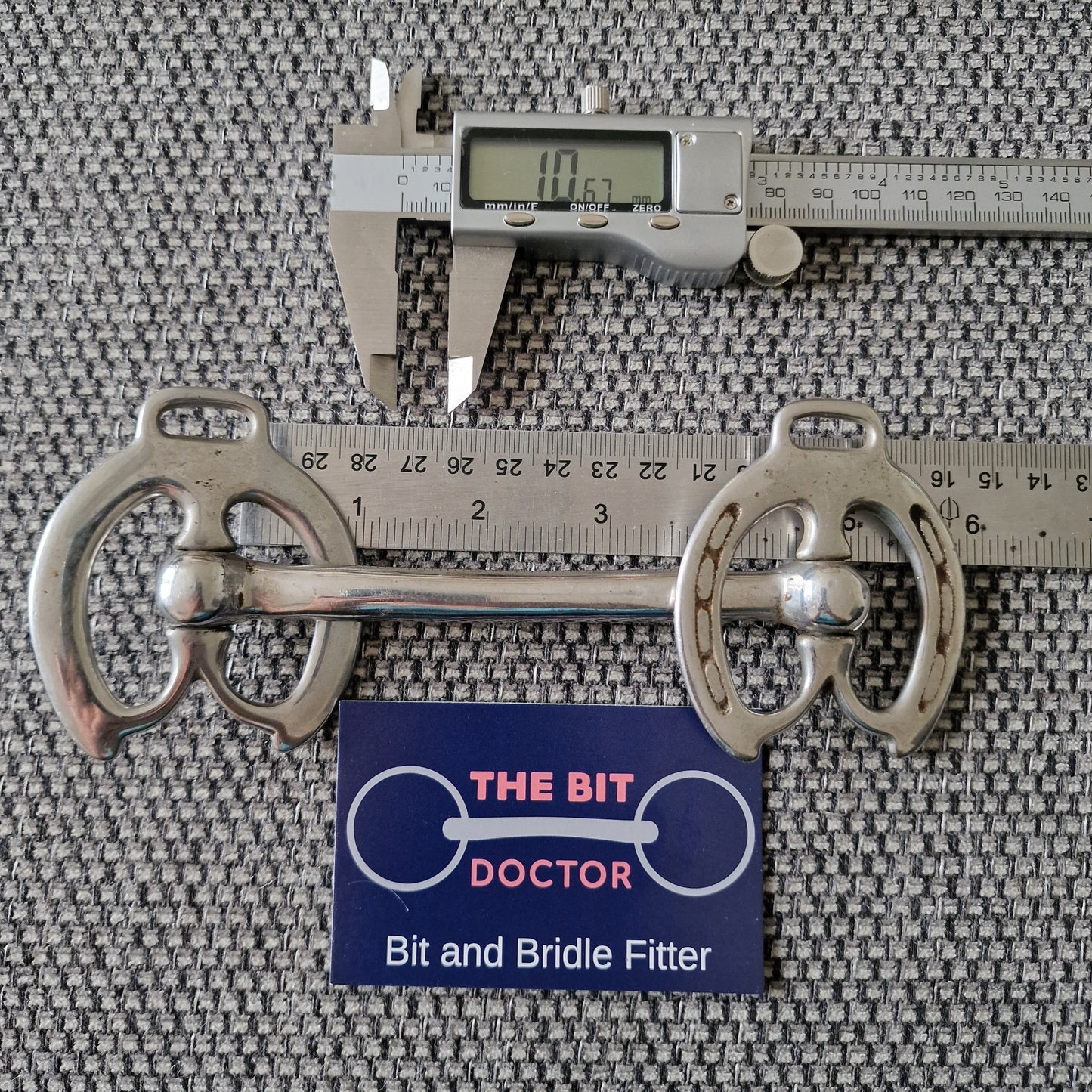 4.5" mullen steel inhand stallion snaffle bit B640