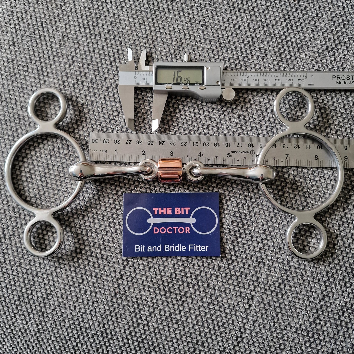 5.75" new custom egerton copper roller 2.5 ring universal gag Bit B1314
