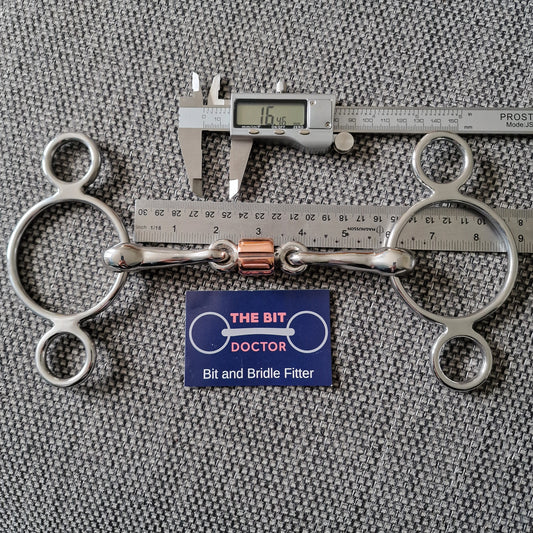 5.75" new custom egerton copper roller 2.5 ring universal gag Bit B1314