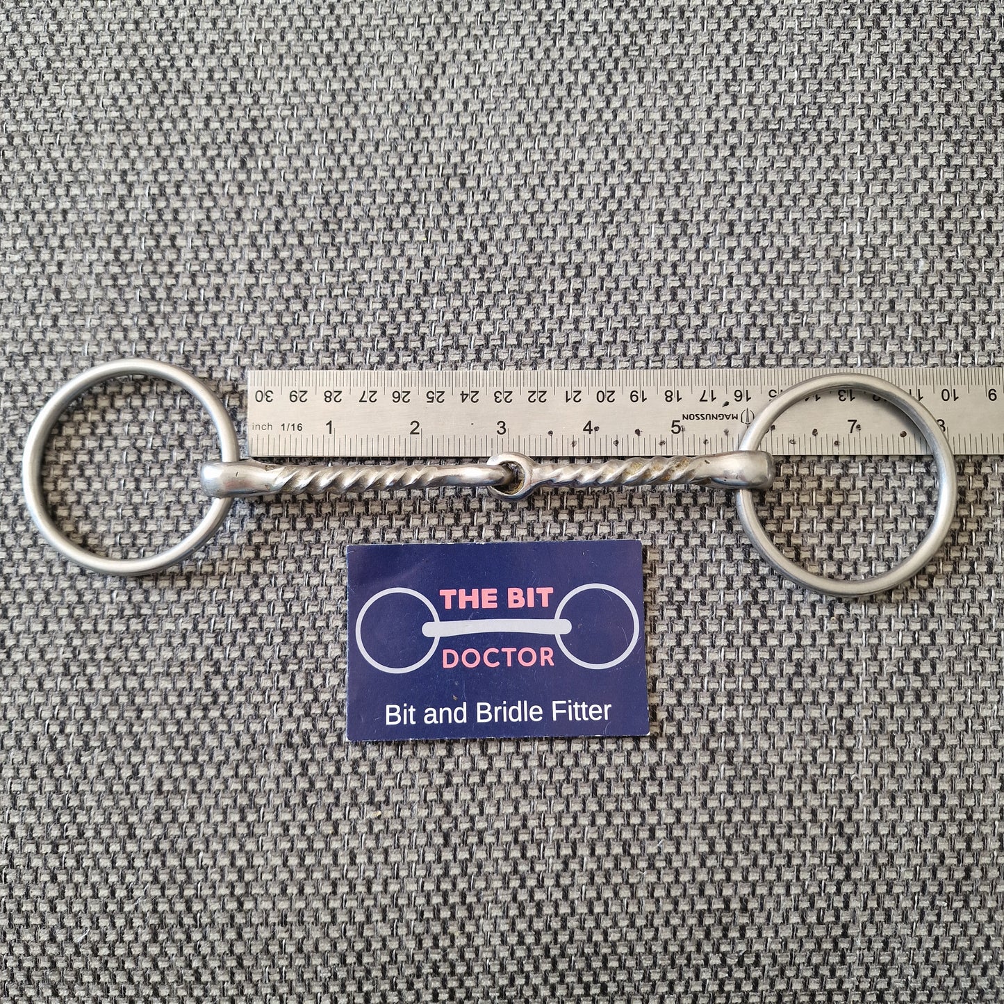 5.5" fylde twisted jointed bradoon loose ring snaffle Bit B1703