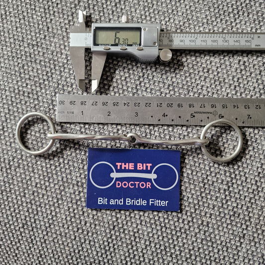 5.25" twisted overcheck loose ring snaffle bit B723