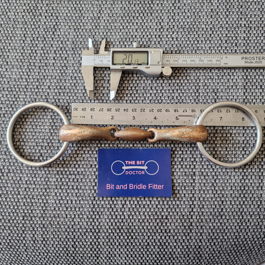 5.75" copper lozenge loose ring snaffle Bit B1575