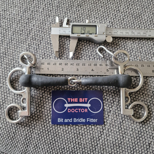 5.5" TBD Custom rubber jointed baby pelham bit B72