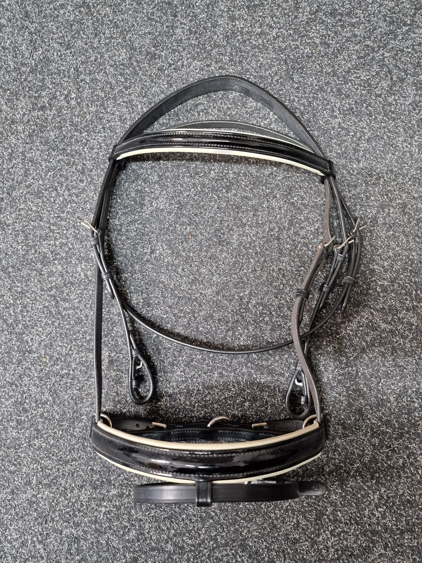 Full patent black english leather flash bridle Bridle A69