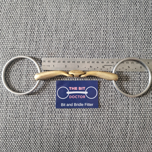 Medium 5" 5.25" 5.5" neue schule turtle top loose ring snaffle Bit B1762