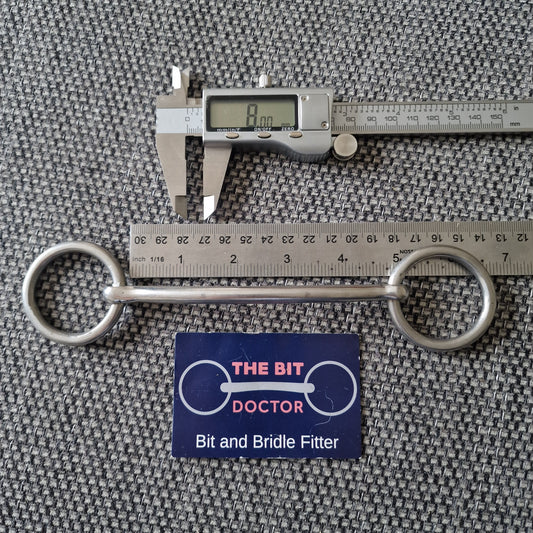 4.75" loose ring bradoon overcheck mullen snaffle Bit B1390