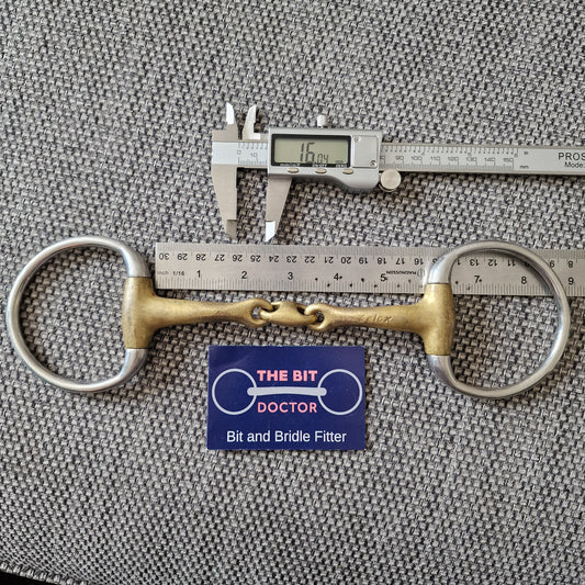 5.75" neue schule tranz angle lozenge eggbutt snaffle bit B806