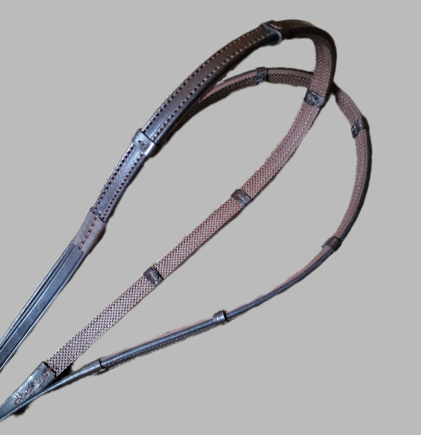 TBD english leather Half grip reins with notches