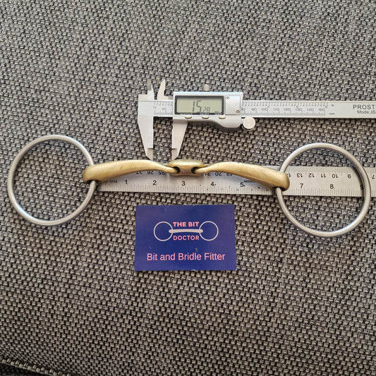 Large 5.5" to 6" neue schule turtle top flex z loose ring snaffle bit B456
