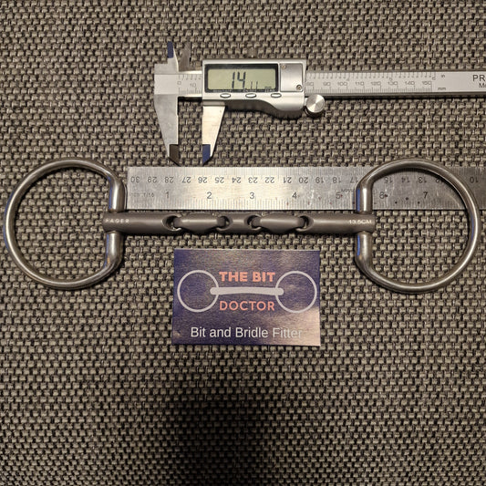 5.25" Fager Wilma waterford titanium eggbutt snaffle Bit B1332