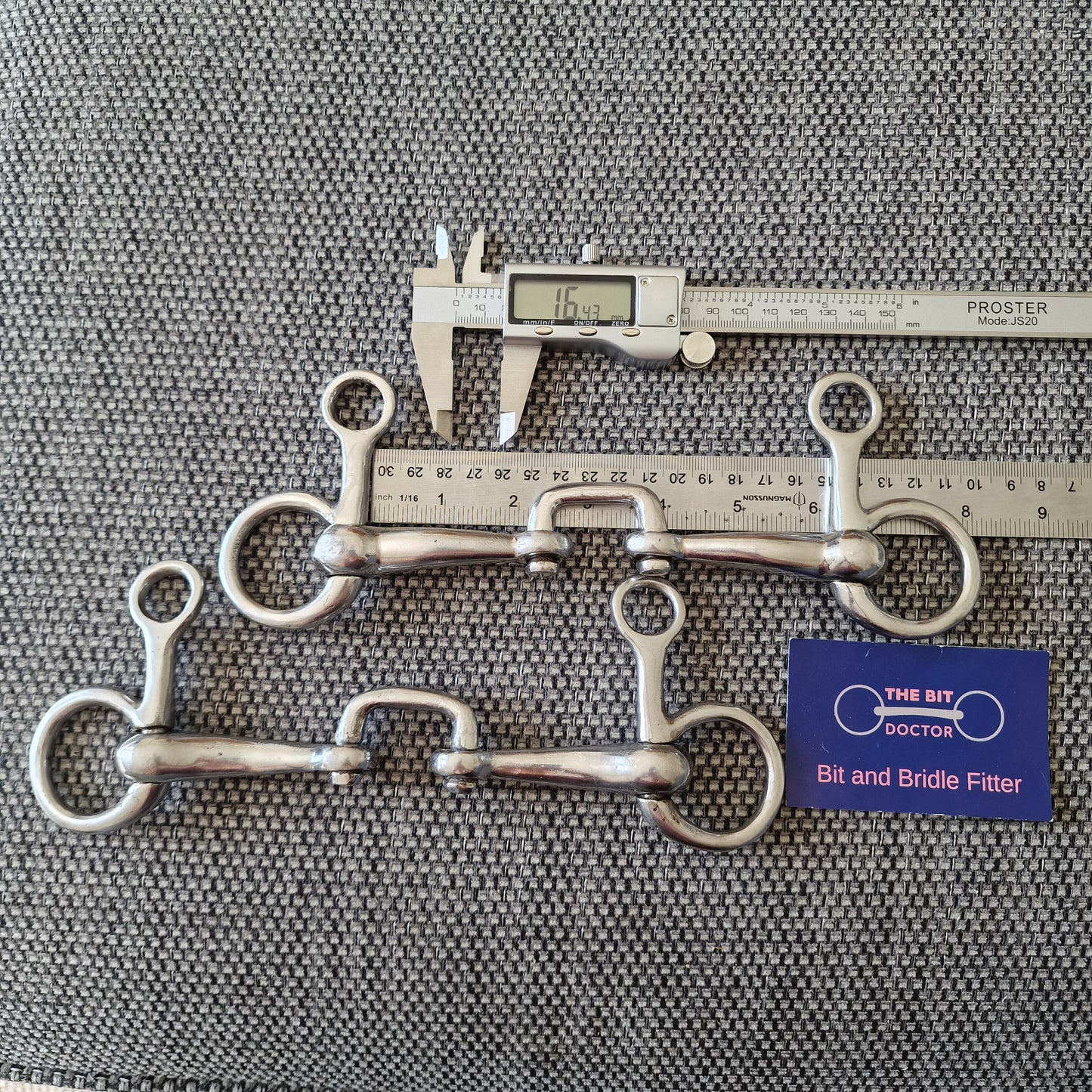 6" fylde fillis ported hanging cheek snaffle Bit B1580
