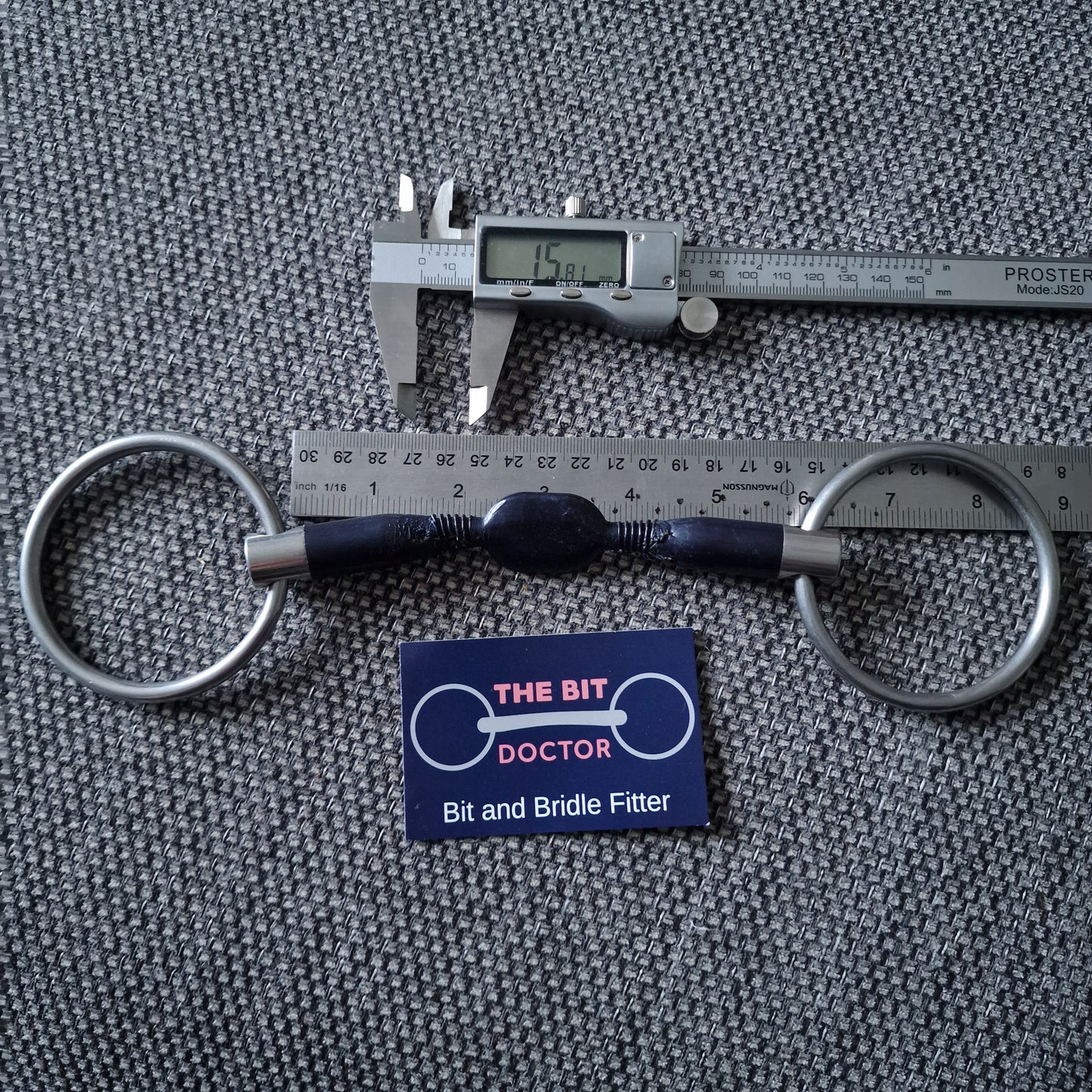 5.75" bombers blue loose ring preferred contact snaffle Bit B1342