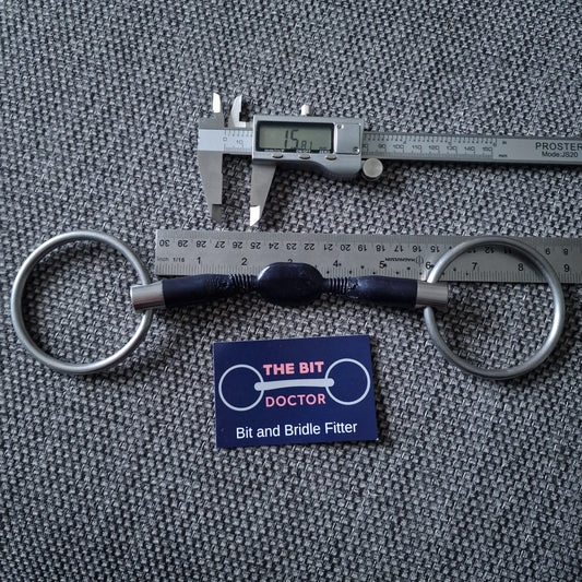 5.75" bombers blue loose ring preferred contact snaffle Bit B1342