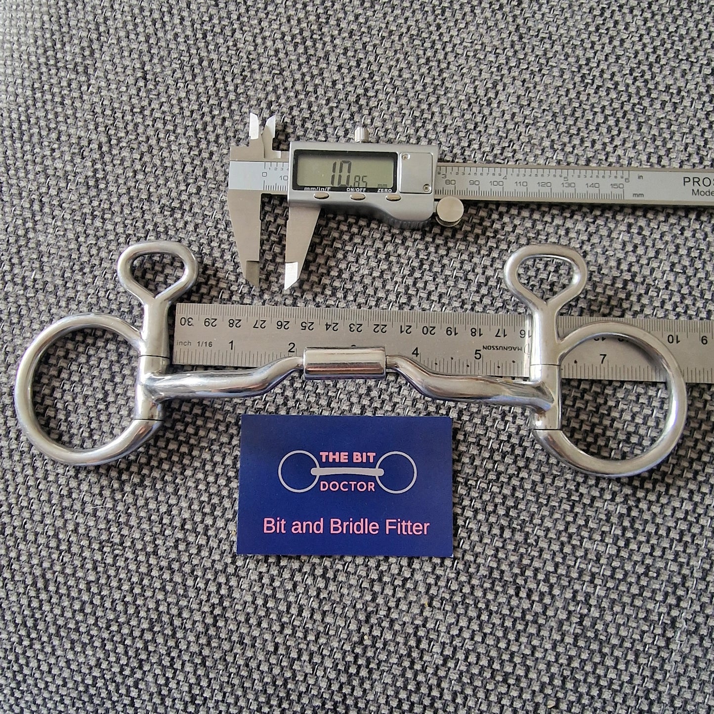 5.5" myler mb04 low port comfort hanging cheek snaffle Bit B1301