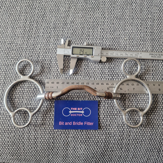 5.25" 140mm happy tongue cherry roller 2.5 ring universal gag bit B656