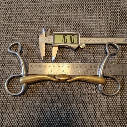 Large Neue Schule turtle top hanging cheek snaffle bit B1240
