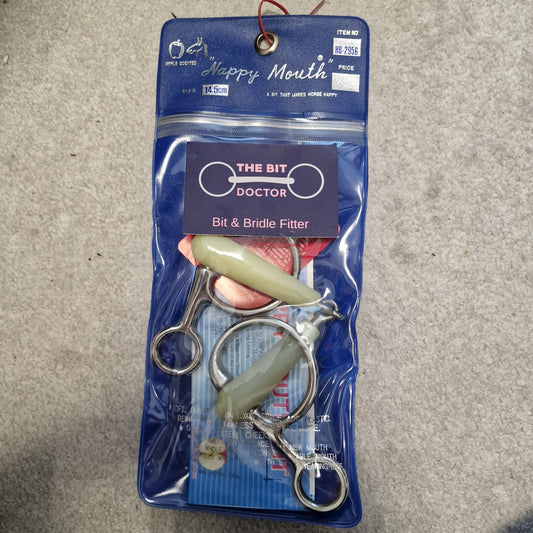 5.75" happy mouth hanging cheek jointed snaffle Bit New B1650