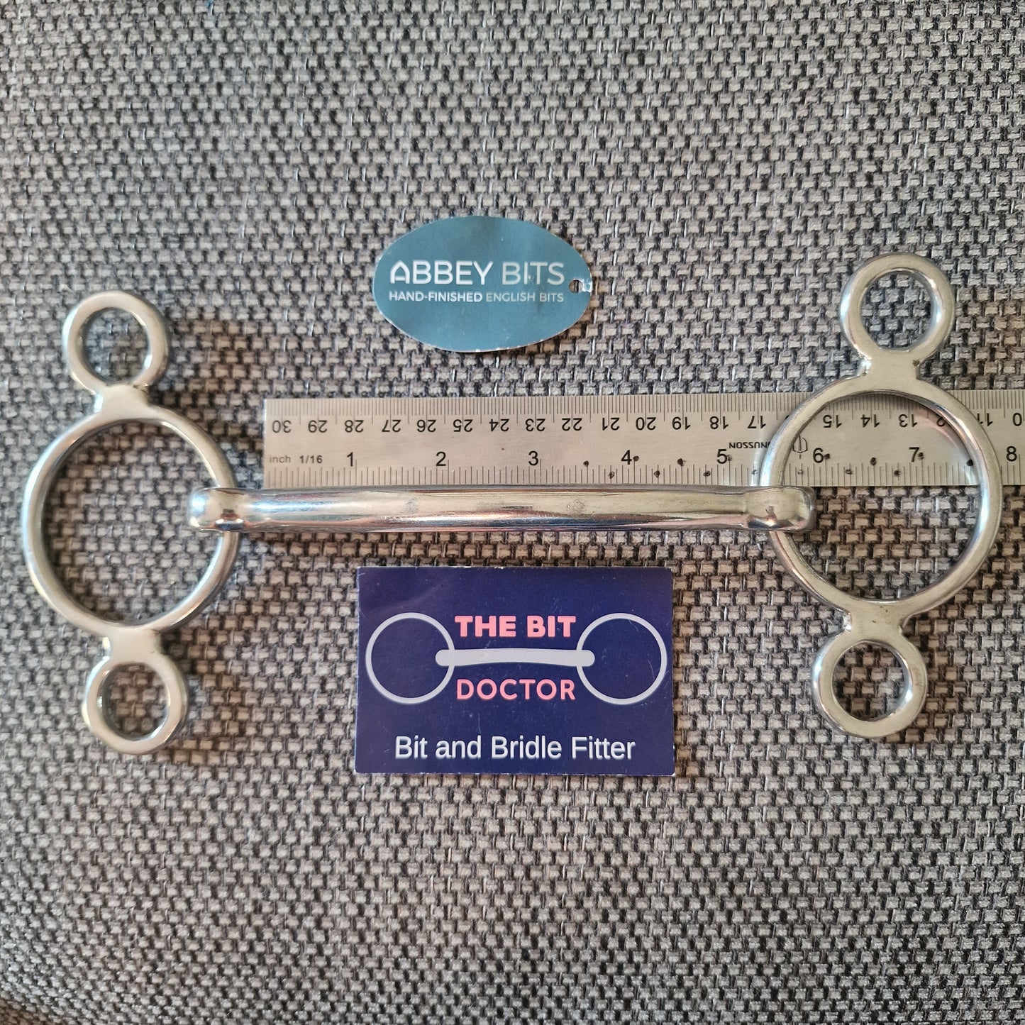 5" new abbey custom mullen curved 2 ring universal gag Bit B1302