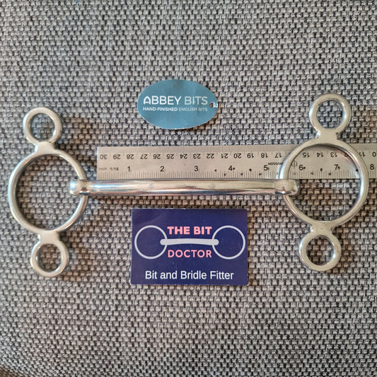 5" new abbey custom mullen curved 2 ring universal gag Bit B1302