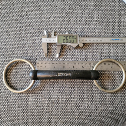5.75" vulcanite mullen loose ring Snaffle bit B155