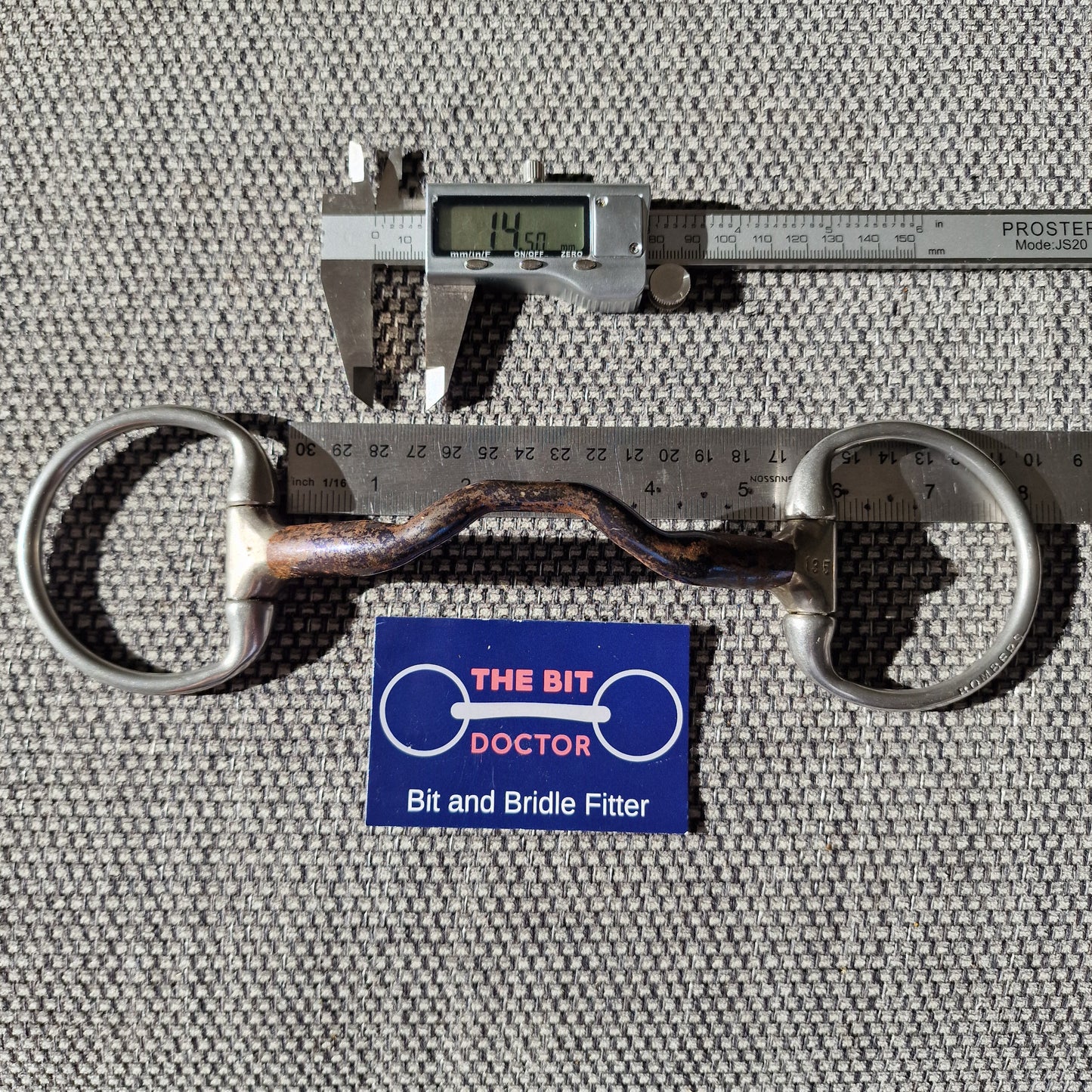 5.25" 135mm Bombers happy tongue eggbutt snaffle Bit B1501