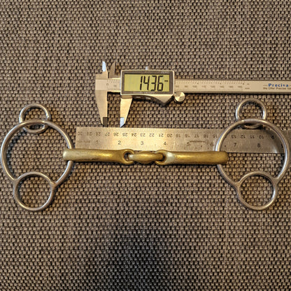 6" anatomical copper lozenge 2.5 ring universal gag Bit B1172
