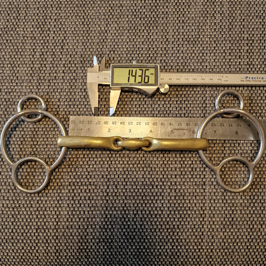 6" anatomical copper lozenge 2.5 ring universal gag Bit B1172