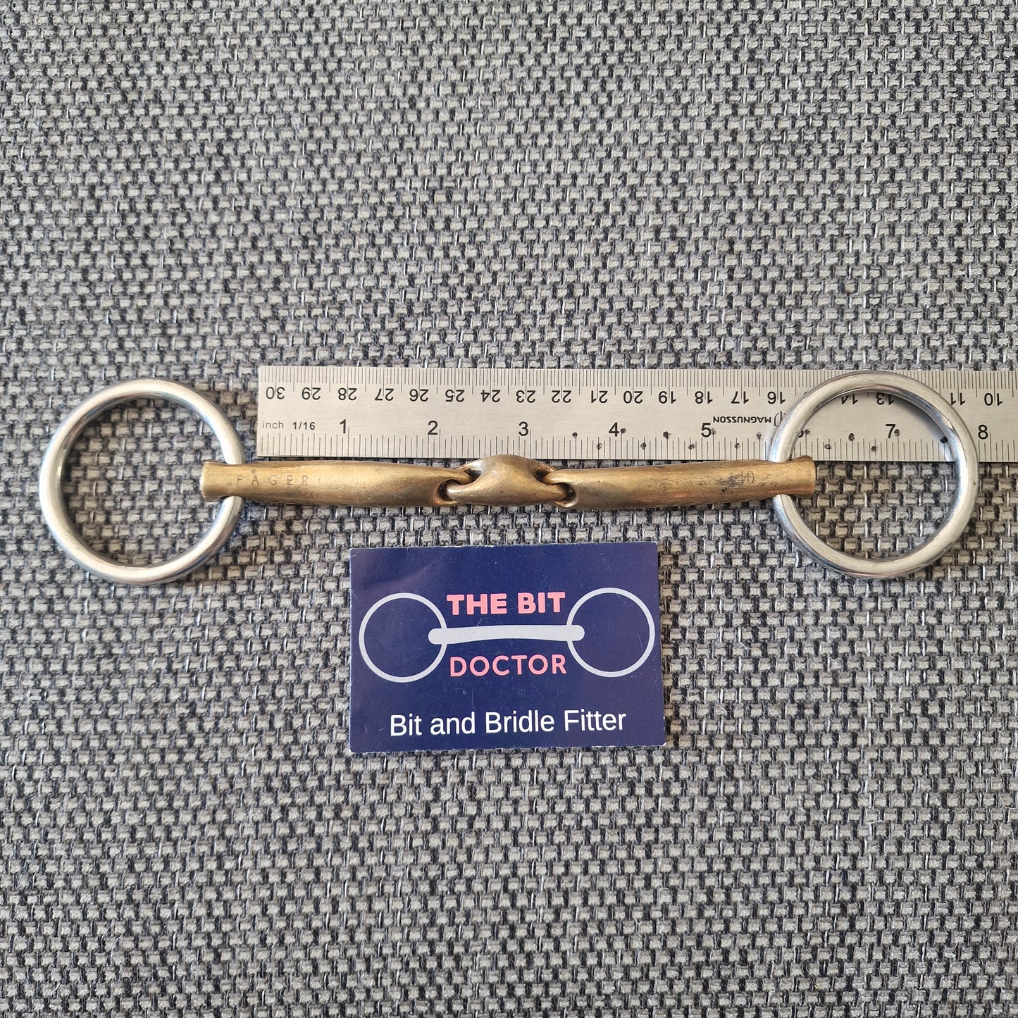 5.5" fager Celice Sweey copper lozenge loose ring bradoon snaffle Bit B1755