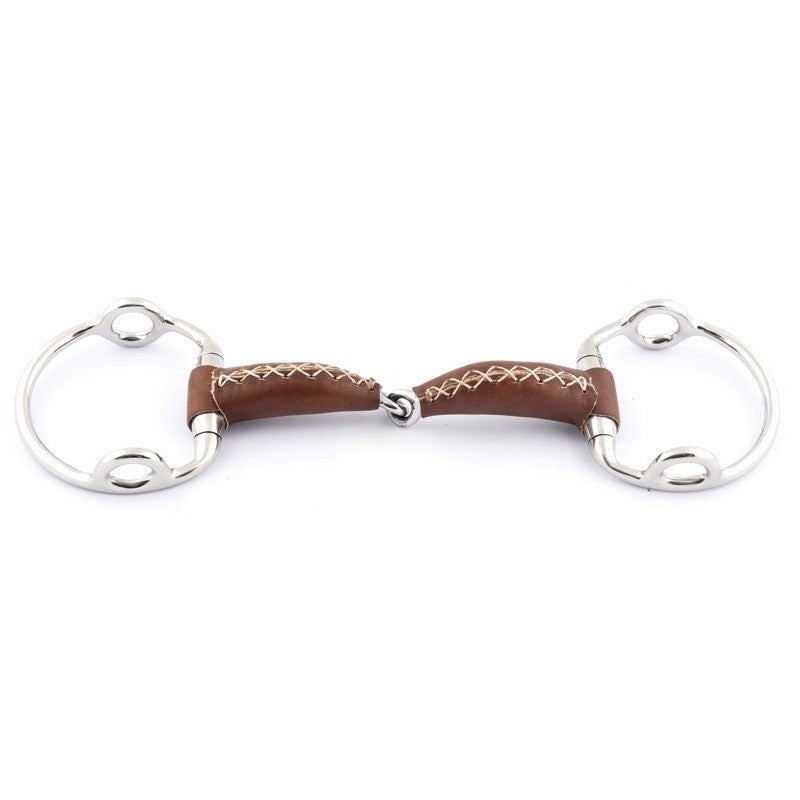Jump'In leather Jointed cheltenham gag bit