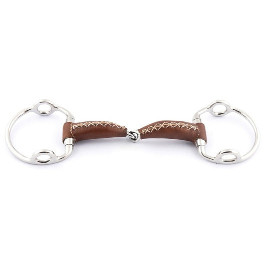Jump'In leather Jointed cheltenham gag bit