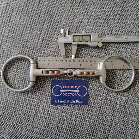5.5" copper roller magennis eggbutt Snaffle Bit B1036