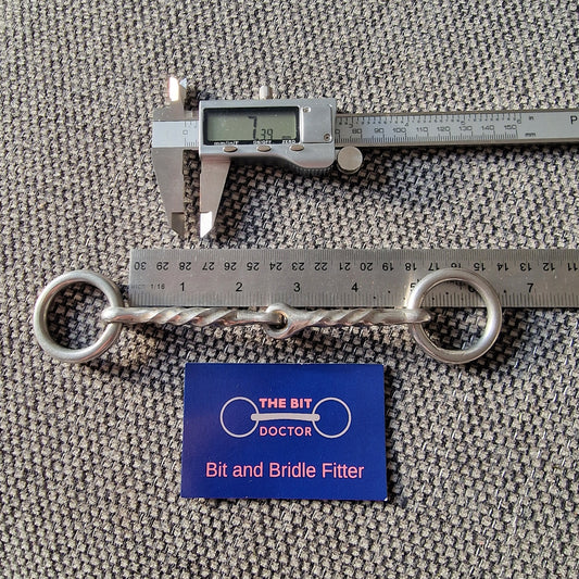 4.75" Fylde twisted bradoon loose ring Snaffle Bit B1031