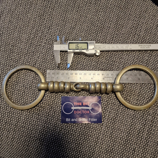 5.75" vintage nickel cherry roller loose ring snaffle bit B1069