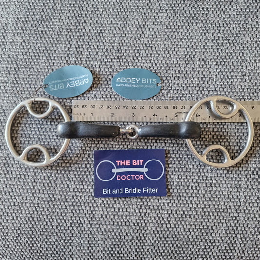 5.25" new abbey custom vulcanite jointed bevel bit B283